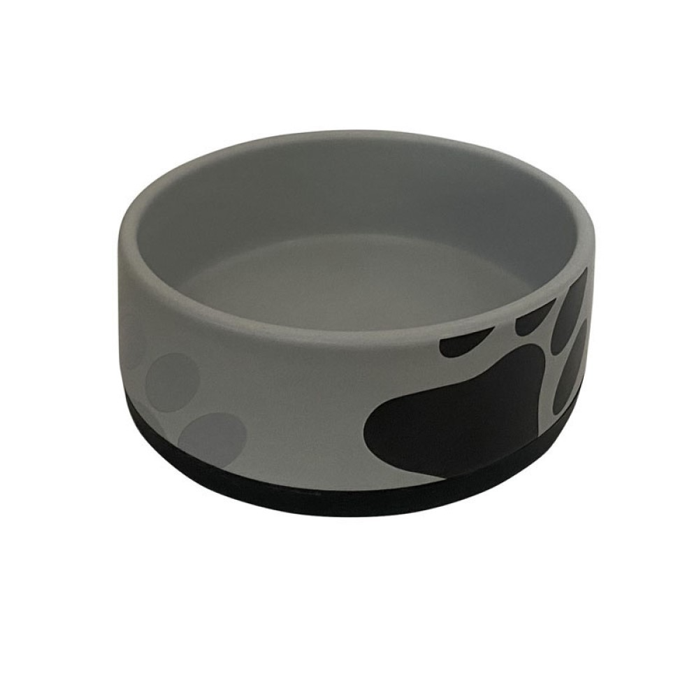 Миска керамическая для домашних животных "FOXIE Paws" 12,5х12,5х5,5 см, объемом 330 мл, серая