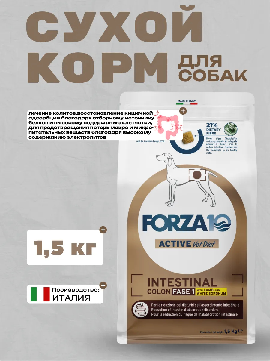 Сухой для собак всех пород лечение колитов 1,5кг