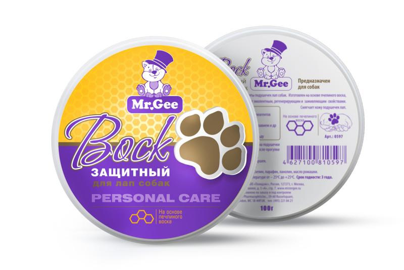 Воск защитный Mr. Gee для лап собак, 100 г