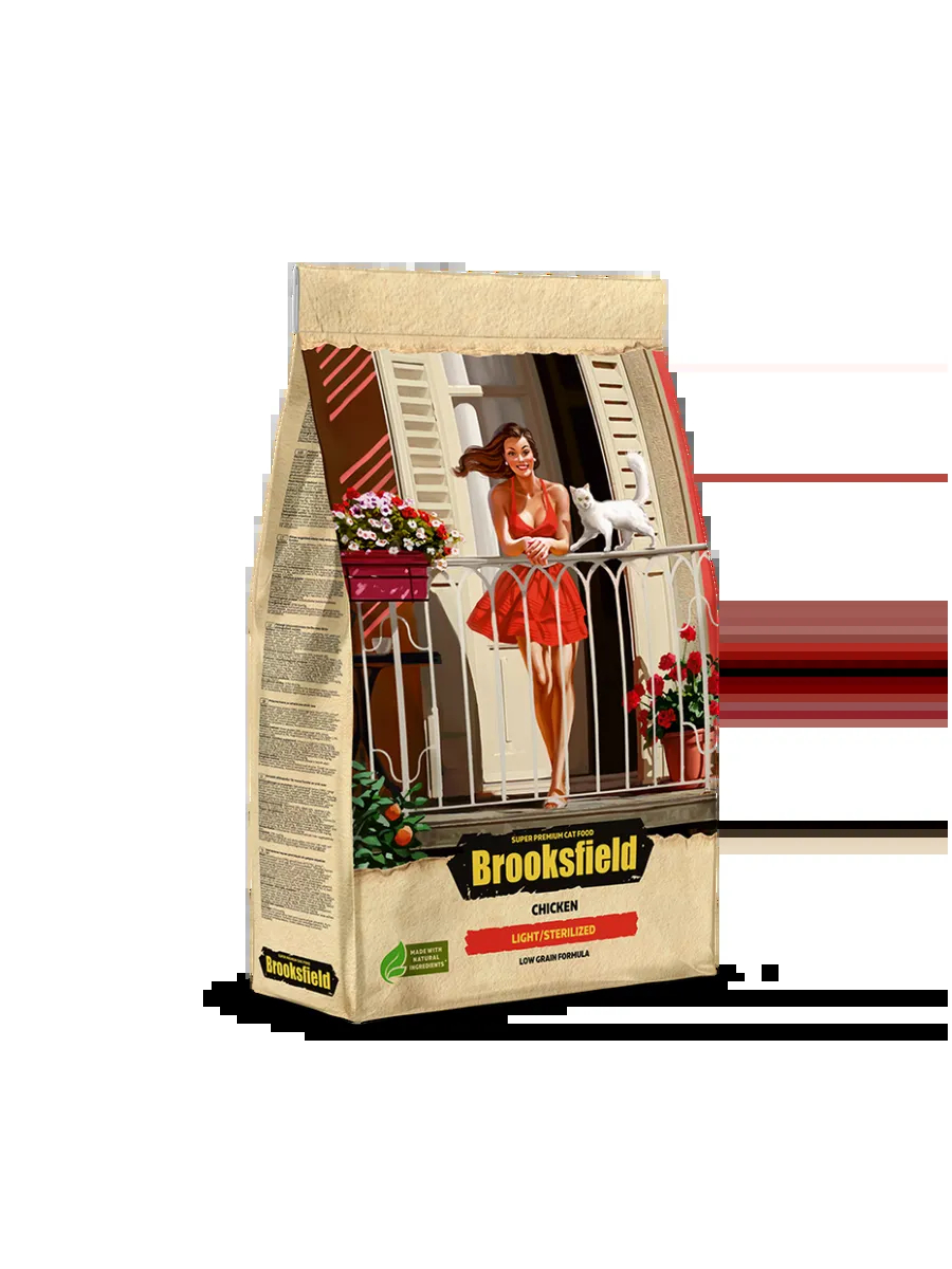 BROOKSFIELD Корм для стерилизованных кошек с лишним весом с курицей 2 кг