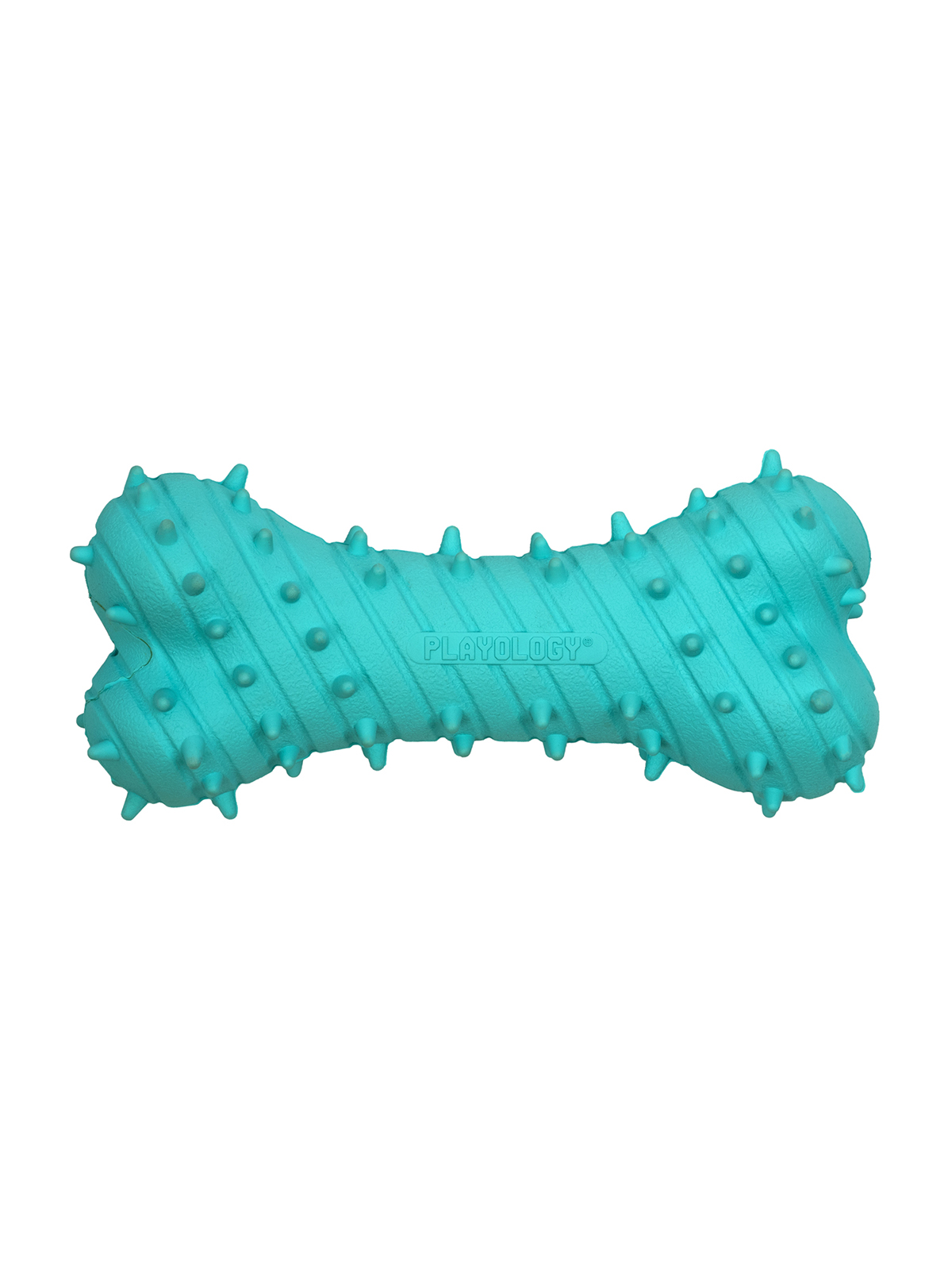 Playology дентальная жевательная косточка PUPPY TEETHING BONE для щенков 4-8 месяцев с ароматом арахиса, цвет голубой