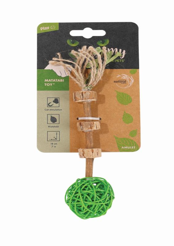 Игрушка для кошек мататаби CHARMY, зеленый амулет