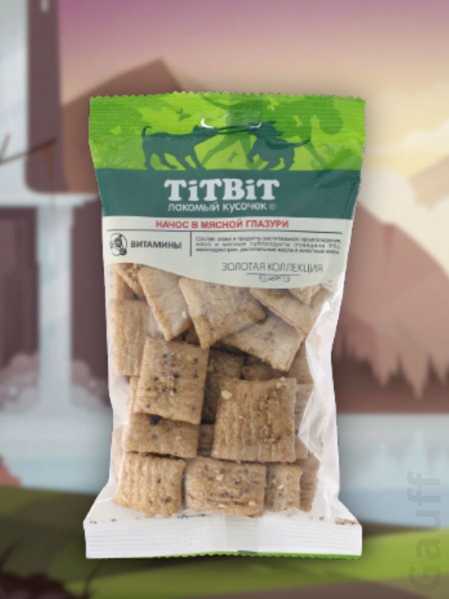 TiTBiT Лакомство Начос в мясной глазури для собак 130 гр 4690538018781