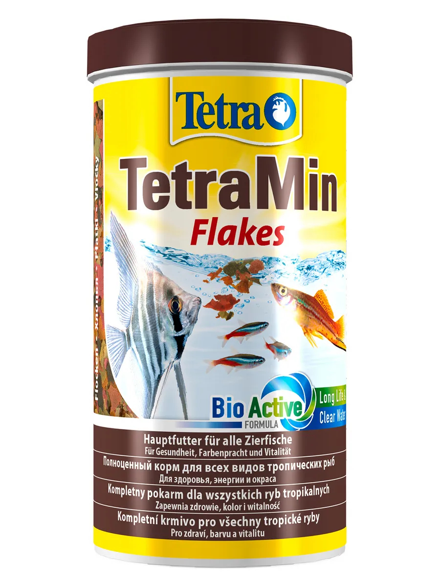 TetraMin корм для всех видов рыб в виде хлопьев 1 л.