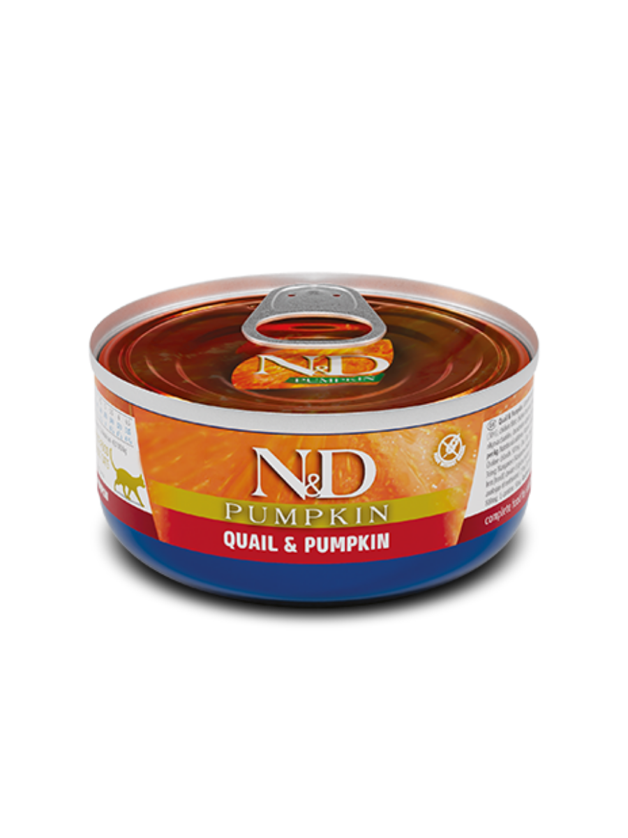 FARMINA Влажный корм для кошек N&D Pumpkin, перепел и тыква, 70 гр