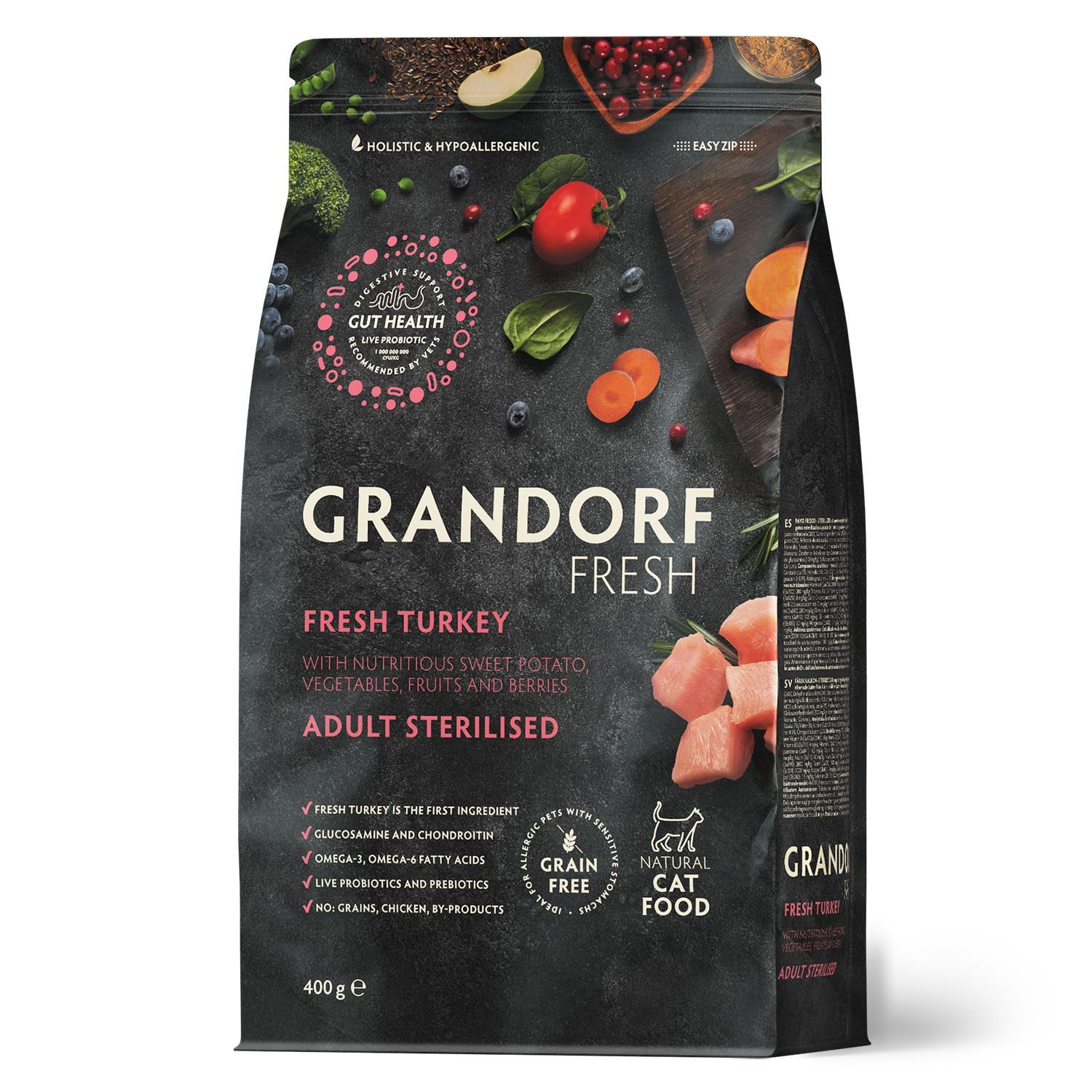 Grandorf Fresh Grandorf Сухой беззерновой корм для стерилизованных кошек с индейкой 400 г 5407007852673