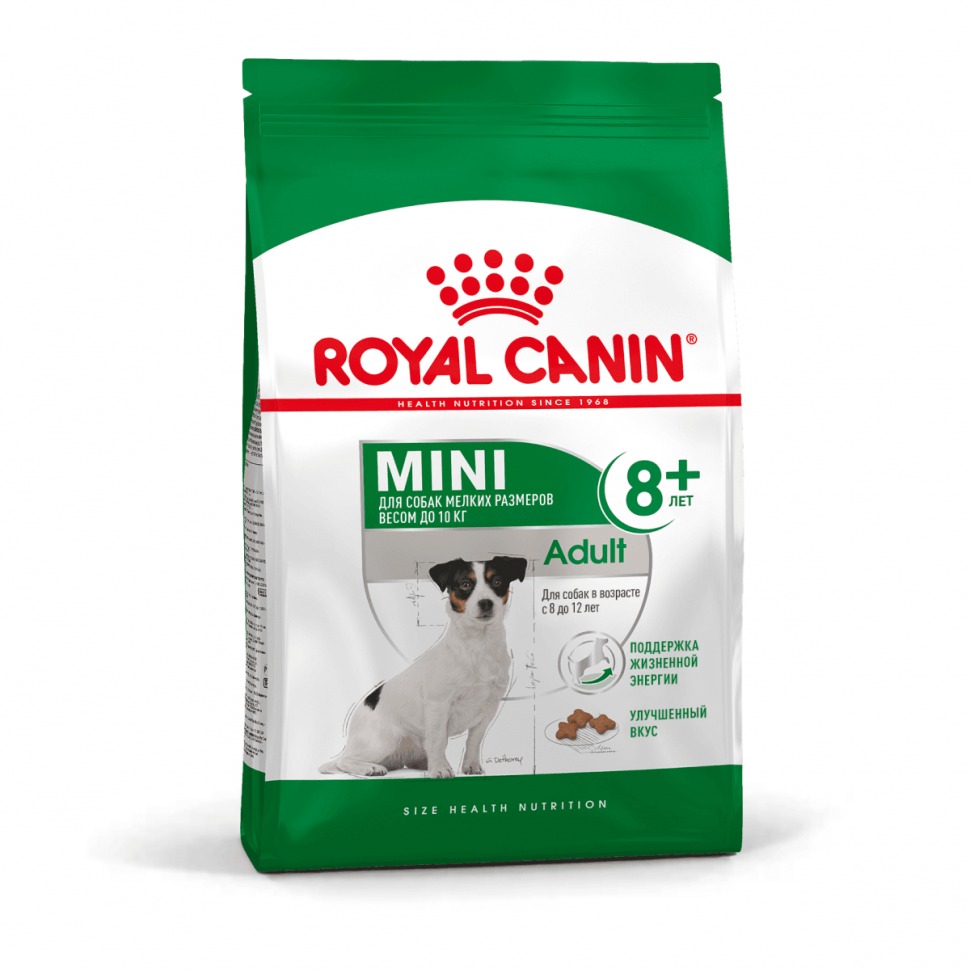 Royal canin Сухой корм Royal Canin Mini Adult 8+ для стареющих собак мелких пород (весом от 1 до 10 кг) в возрасте от 8 лет 4кг