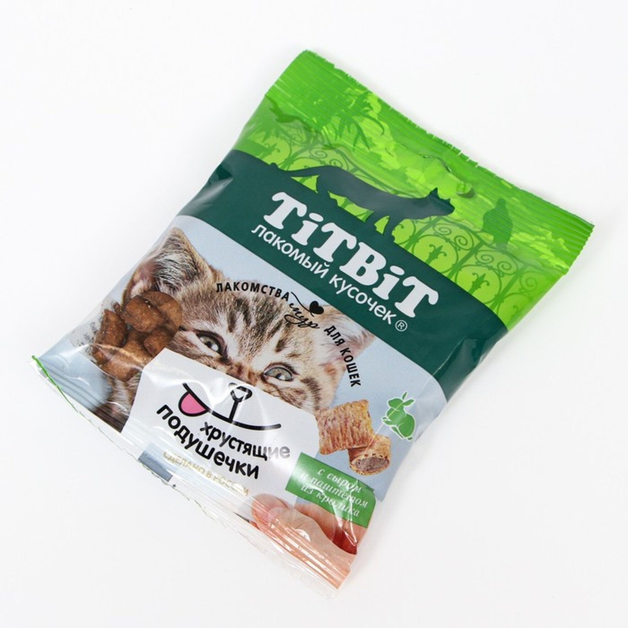 TiTBiT Лакомство подушечки для кошек с сыром и кроликом 30 гр 4690538013922