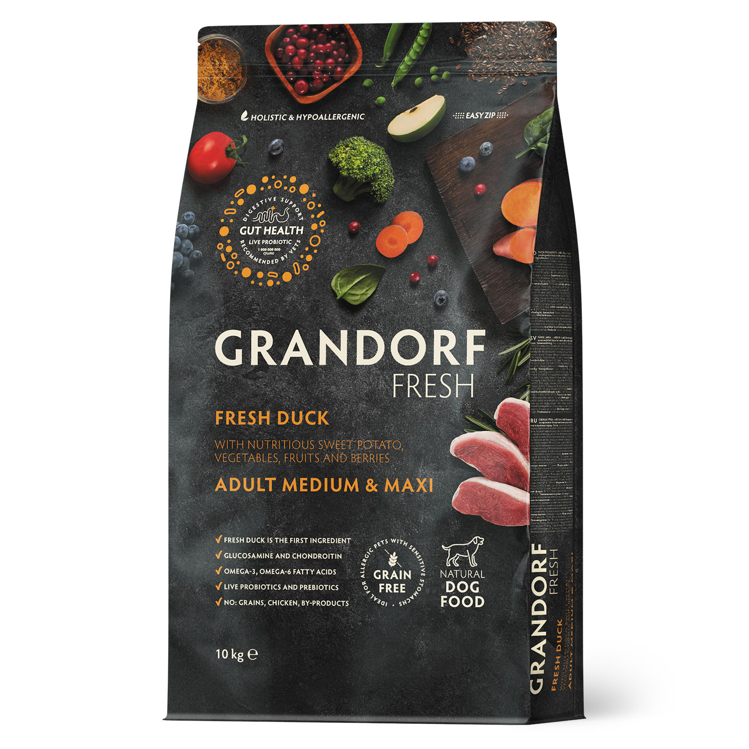 Grandorf Fresh Grandorf Сухой беззерновой корм для средних собак с уткой 10 кг 5407007852963
