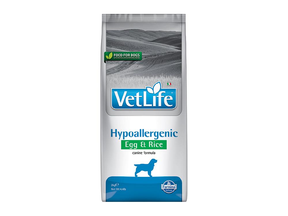 Сухой корм для собак Farmina Vet life Hypoallergenic, яйцо с рисом, при аллергии, лечебный, ветеринарная диета, 2 кг