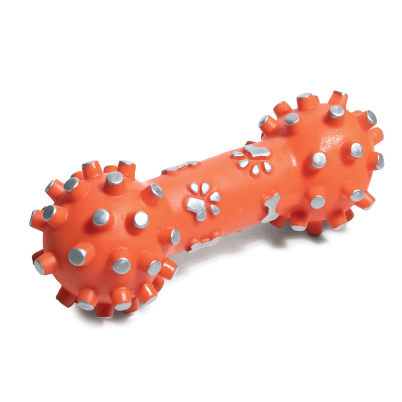 Triol Игрушка для собак "Гантель с шипами", 120мм