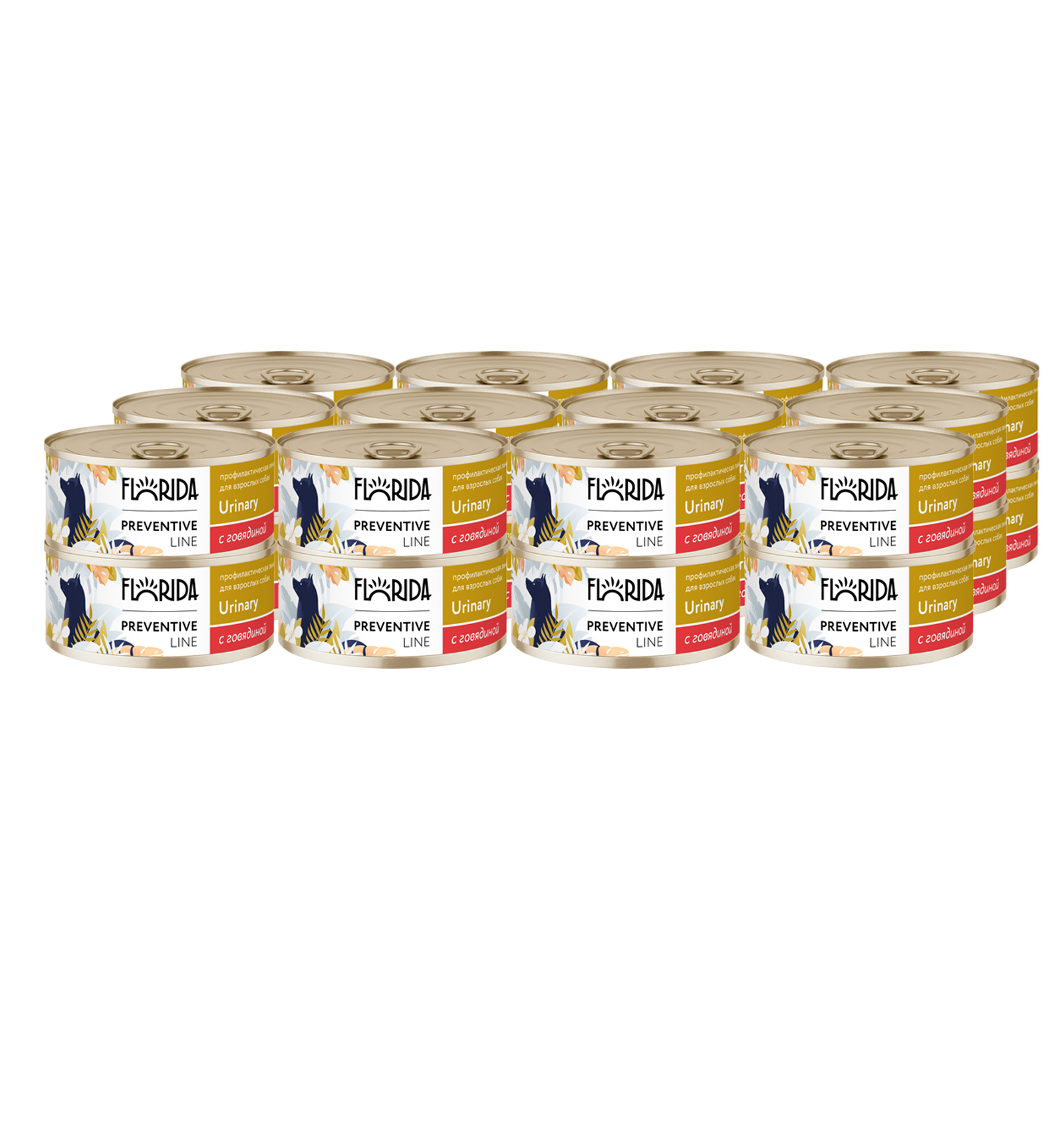Florida Влажный корм для собак с говядиной Urinary 24шт-100г