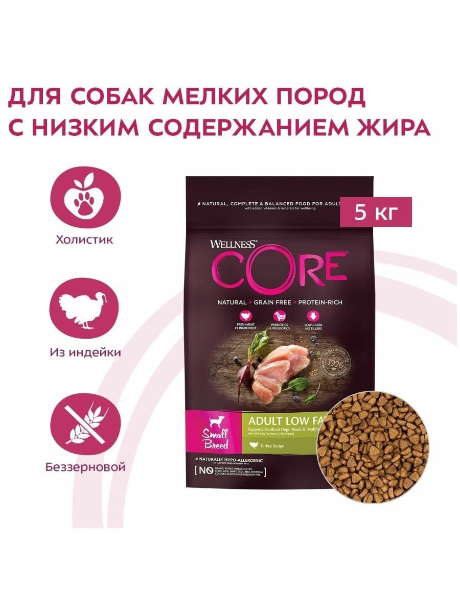 Wellness Core CORE индейка с курицей со сниженным содержанием жира 5 кг
