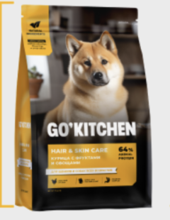 GO'KITCHEN Сухой корм для щенков и собак с курицей 1.59кг