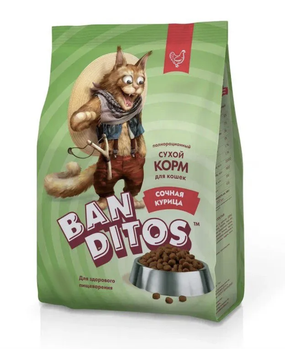Banditos Сухой корм для кошек сочная курица 7 кг 4627079682805