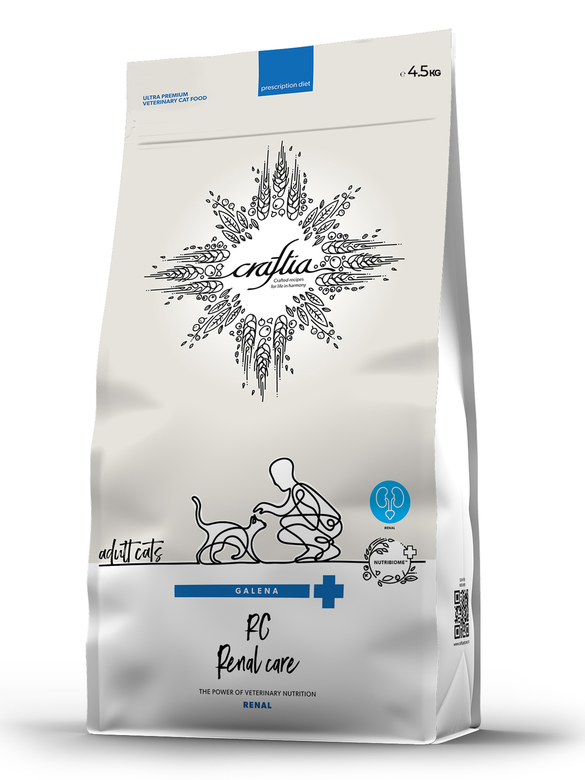Ветеринарная диета CRAFTIA GALENA CAT RENAL CARE Ренал для кошек при почечной недостаточности 4,5 кг