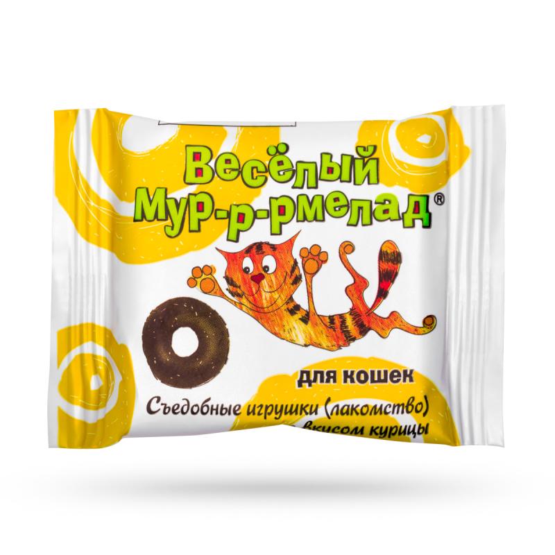 Веселый Мурмелад Мармеладки для кошек со вкусом курицы, 6г