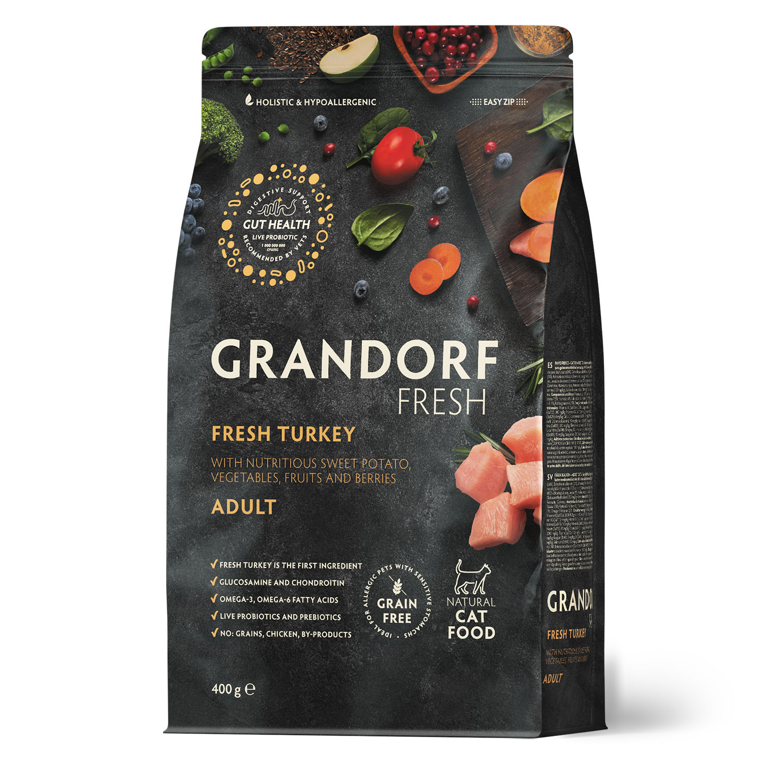 Grandorf Fresh Grandorf Сухой беззерновой корм для кошек с индейкой 400 гр 5407007852550