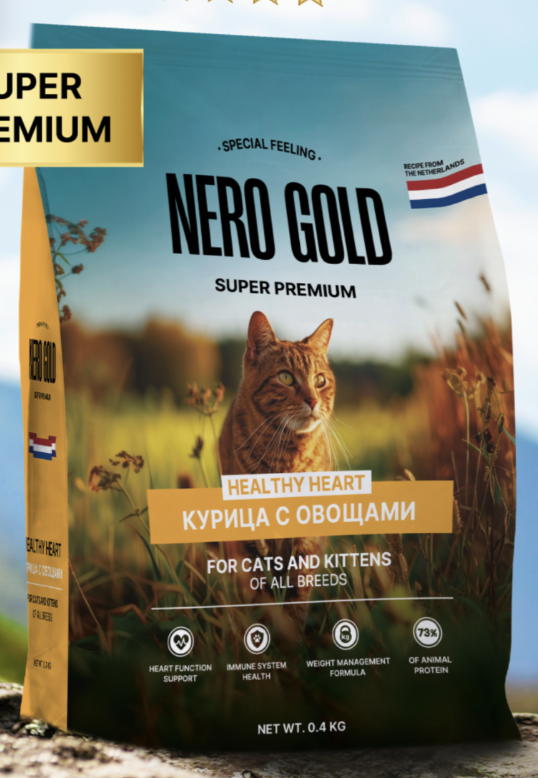 Nero Gold Сухой корм для кошек и котят с курицей и овощами 1,5 кг