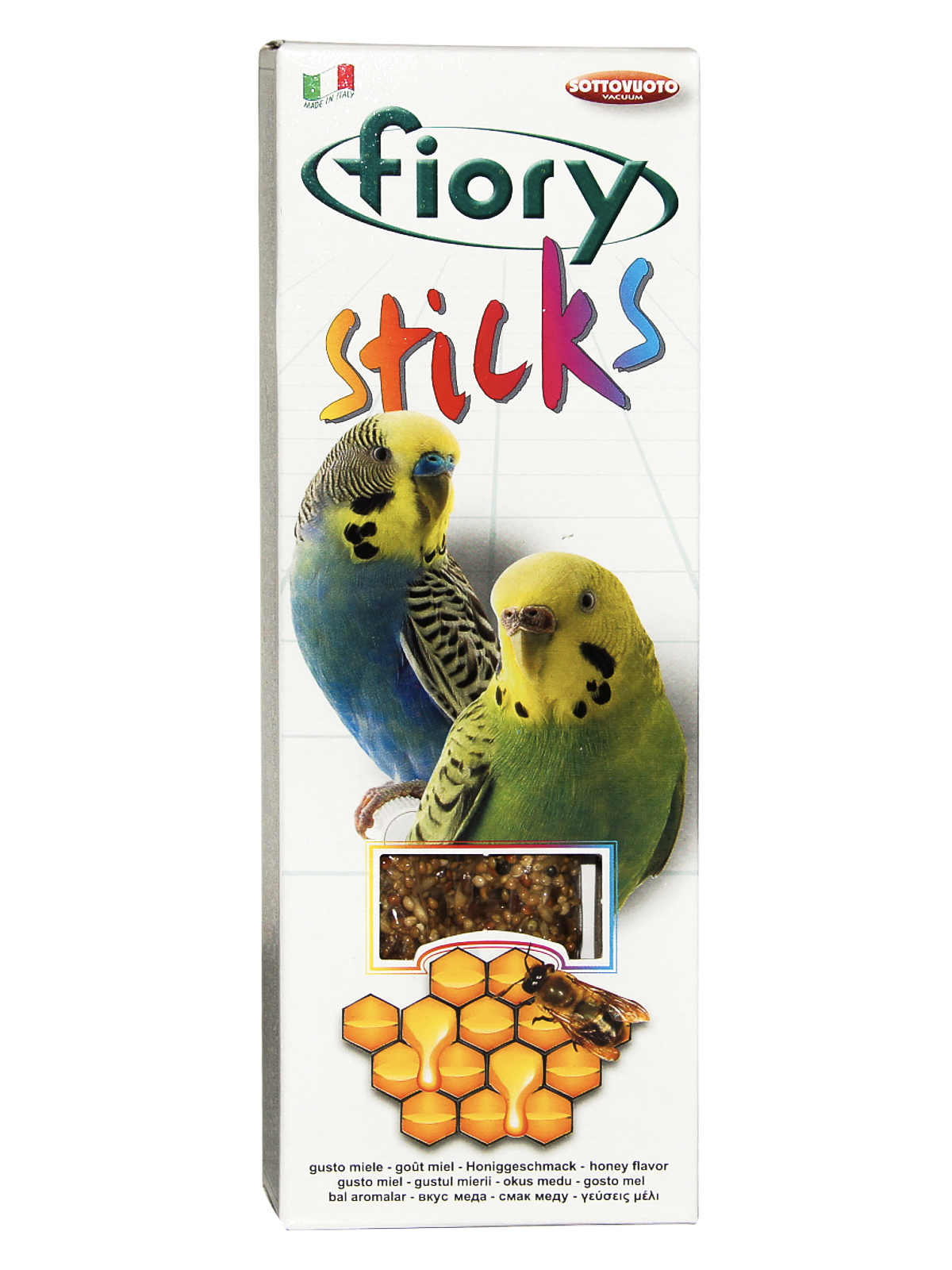 Лакомство Fiory Sticks палочки для попугаев, с медом 2х30 г