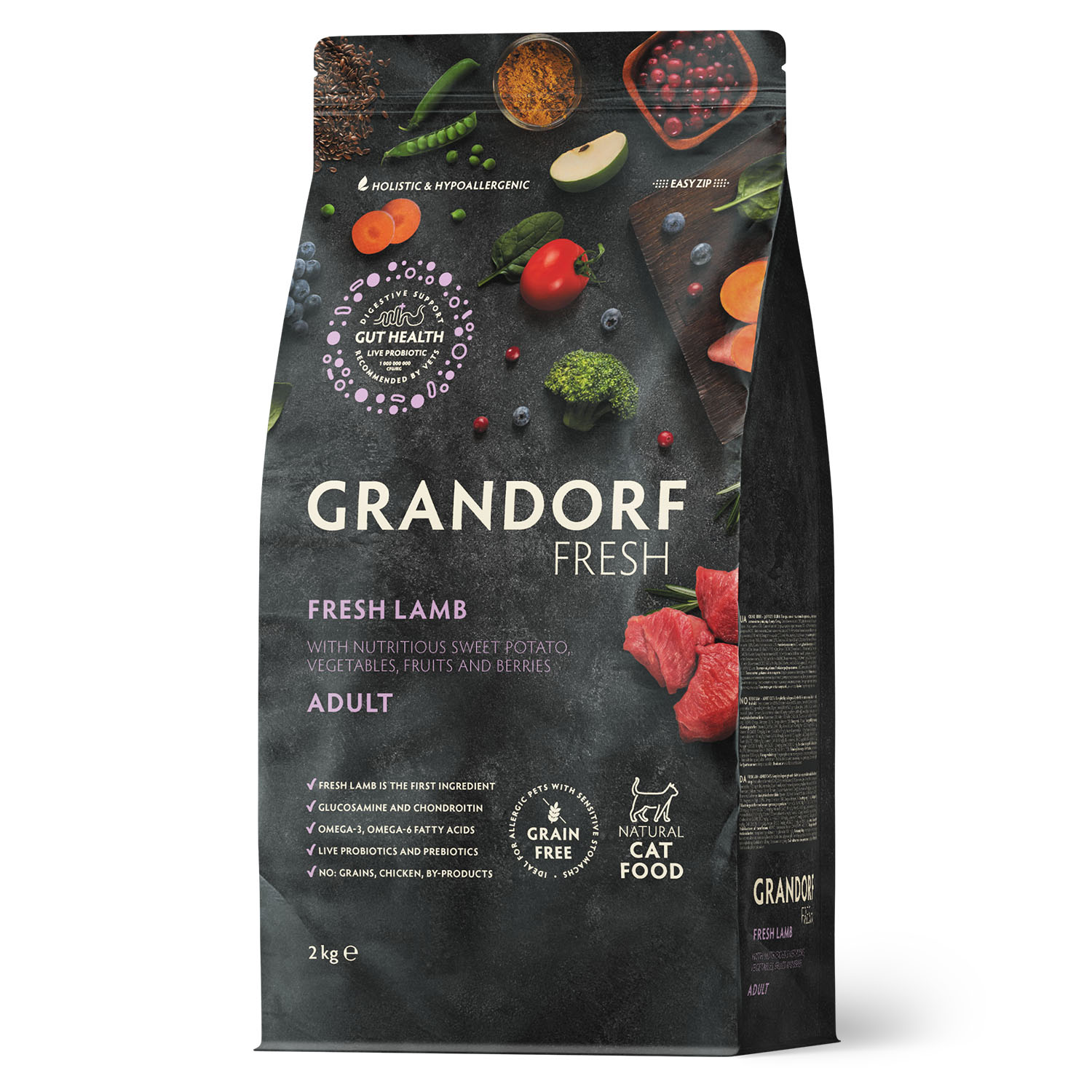 Grandorf Fresh Grandorf Сухой беззерновой корм для кошек с ягненком 2 кг 5407007852543