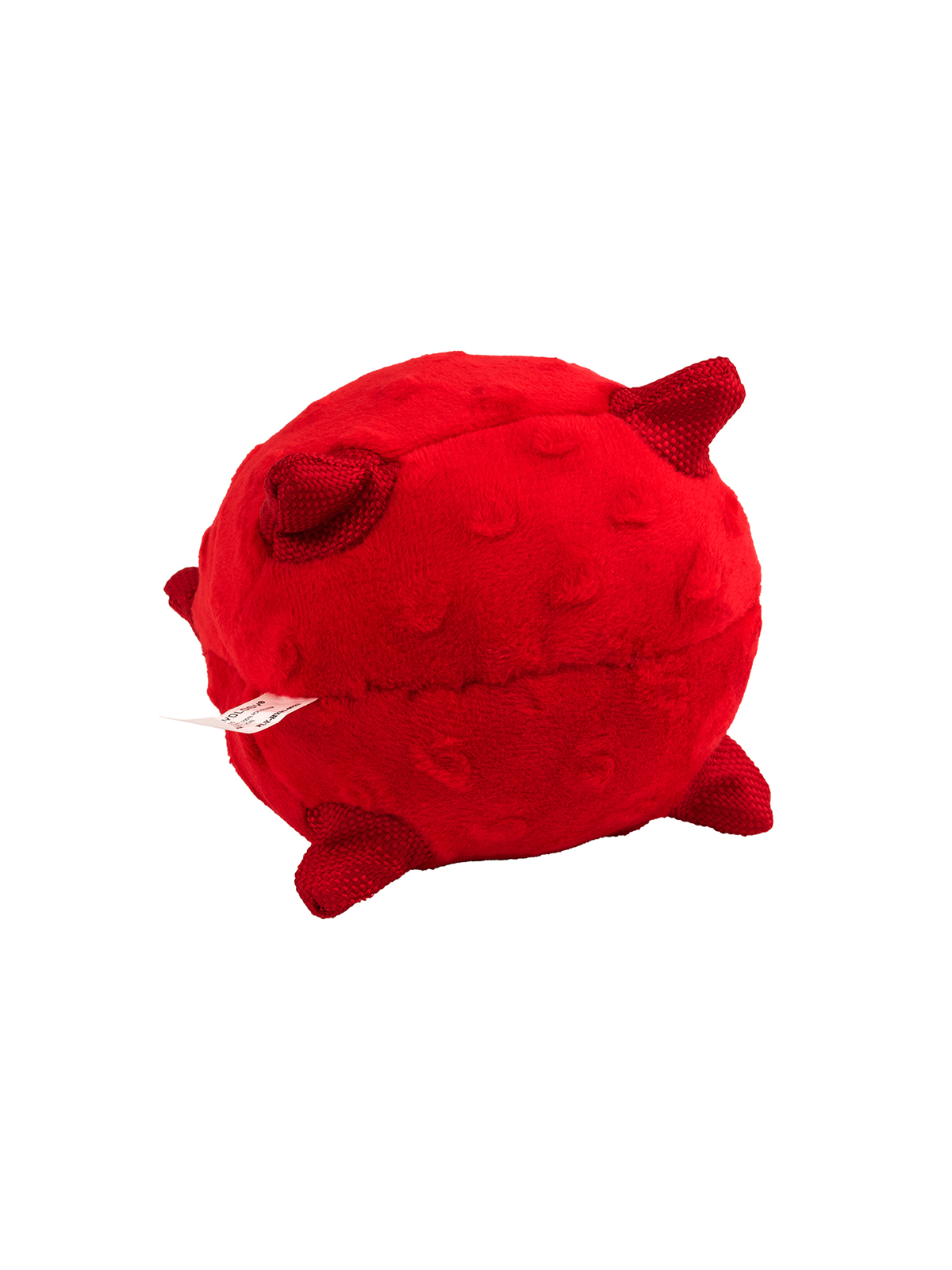 Сенсорный плюшевый мяч Playology PUPPY SENSORY BALL 11 см для щенков мелких и средних пород 8-16 недель с ароматом говядины, цвет красный
