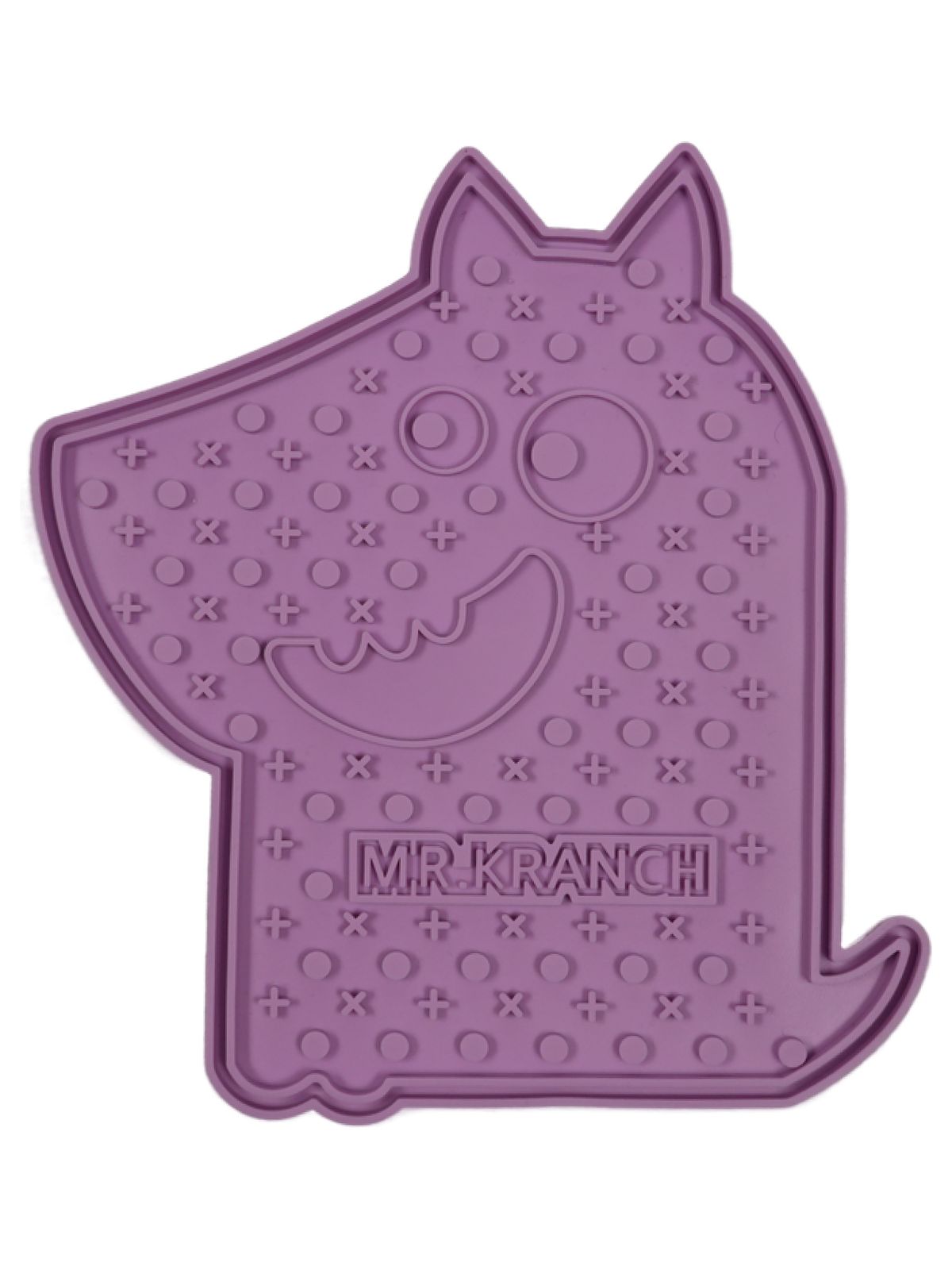 Лизательный коврик Mr.Kranch для медленного поедания силиконовый 20*20 см фиолетовый на присосках