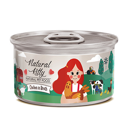 Корм влажный Pettric Natural Kitty / Курица в бульоне /Chicken in broth 80 г