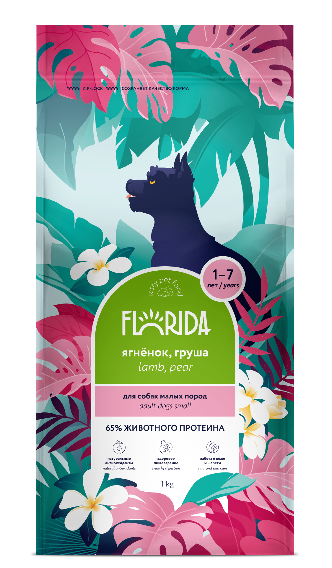 FLORIDA. Сухой корм для мелких собак с ягненком 1 кг 4603763289734