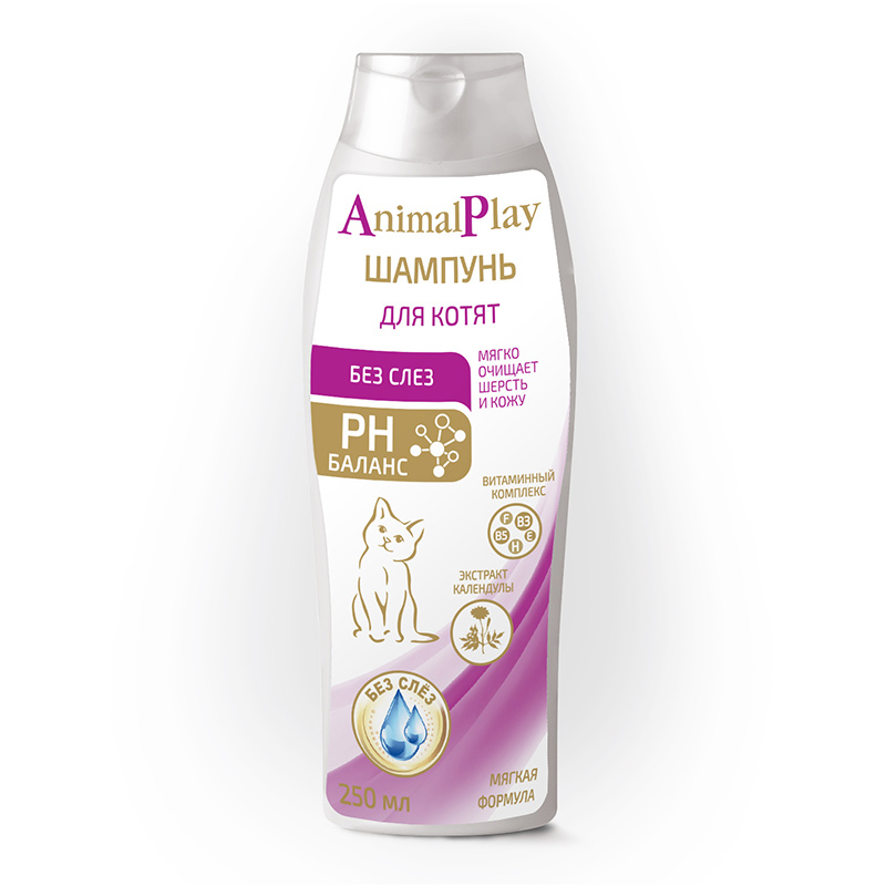 Animal play Animal Play Шампунь "Без слез" с витам. и экстр. кален. для котят 250мл 4630030250104