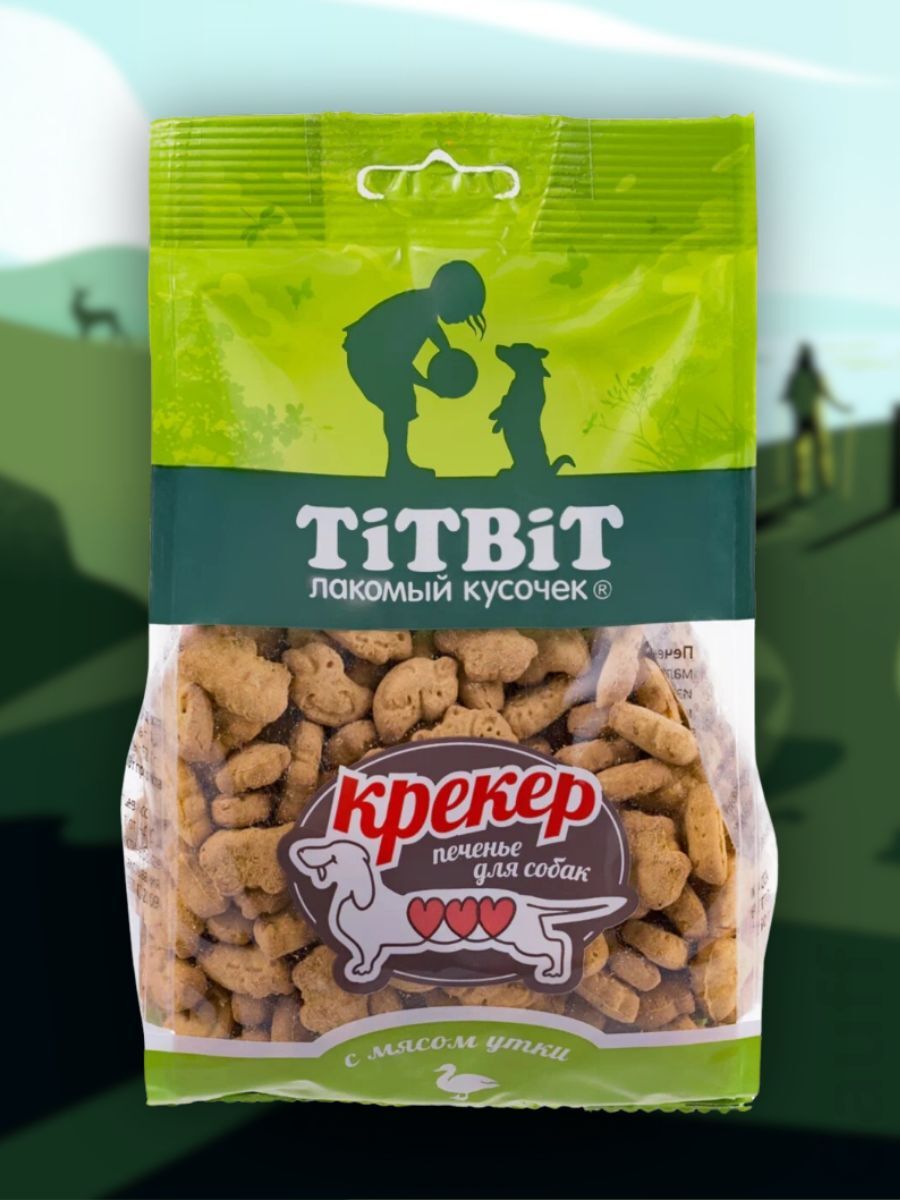 TiTBiT Лакомство Печенье Крекер с мясом утки 250 гр 4690538013847