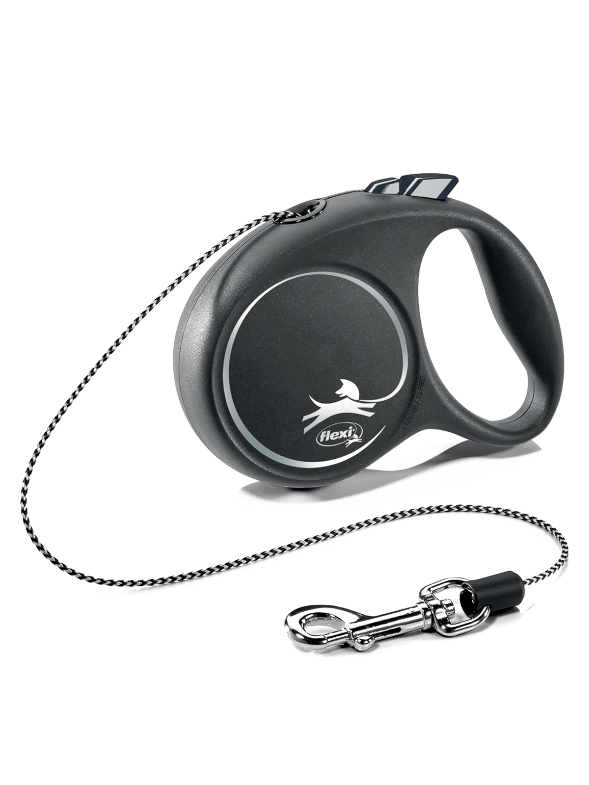 Flexi flexi рулетка Black Design XS (до 8 кг) 3 м трос черный/серебро