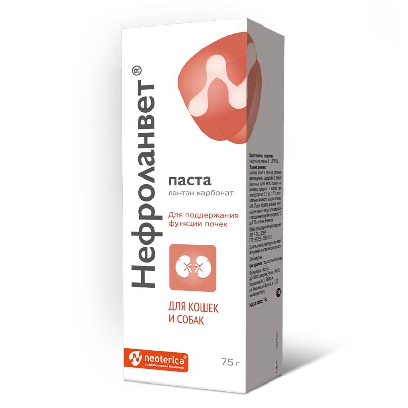 НЕФРОЛАНВЕТ Нефроланвет паста для кошек и собак, 75 мл 4607092079318