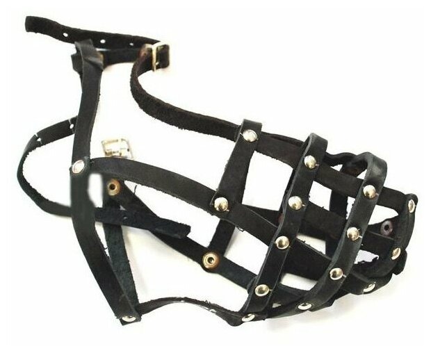 ЗООТЕХНОЛОГИЯ-М №5 Намордник кожаный сетка, для породы ротвейлера, 11 мм 30 см