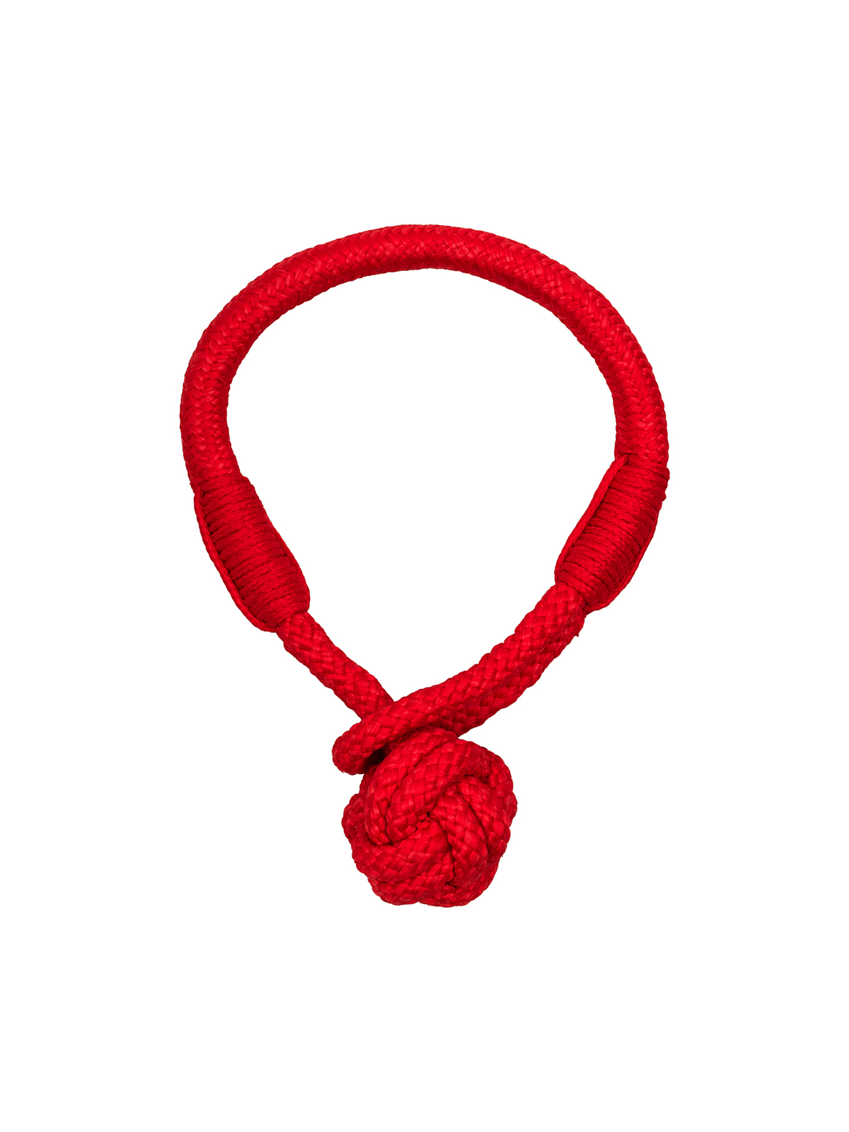 Playology жевательный канат TOUGH TUG KNOT для щенков 4-8 месяцев с ароматом говядины, цвет красный