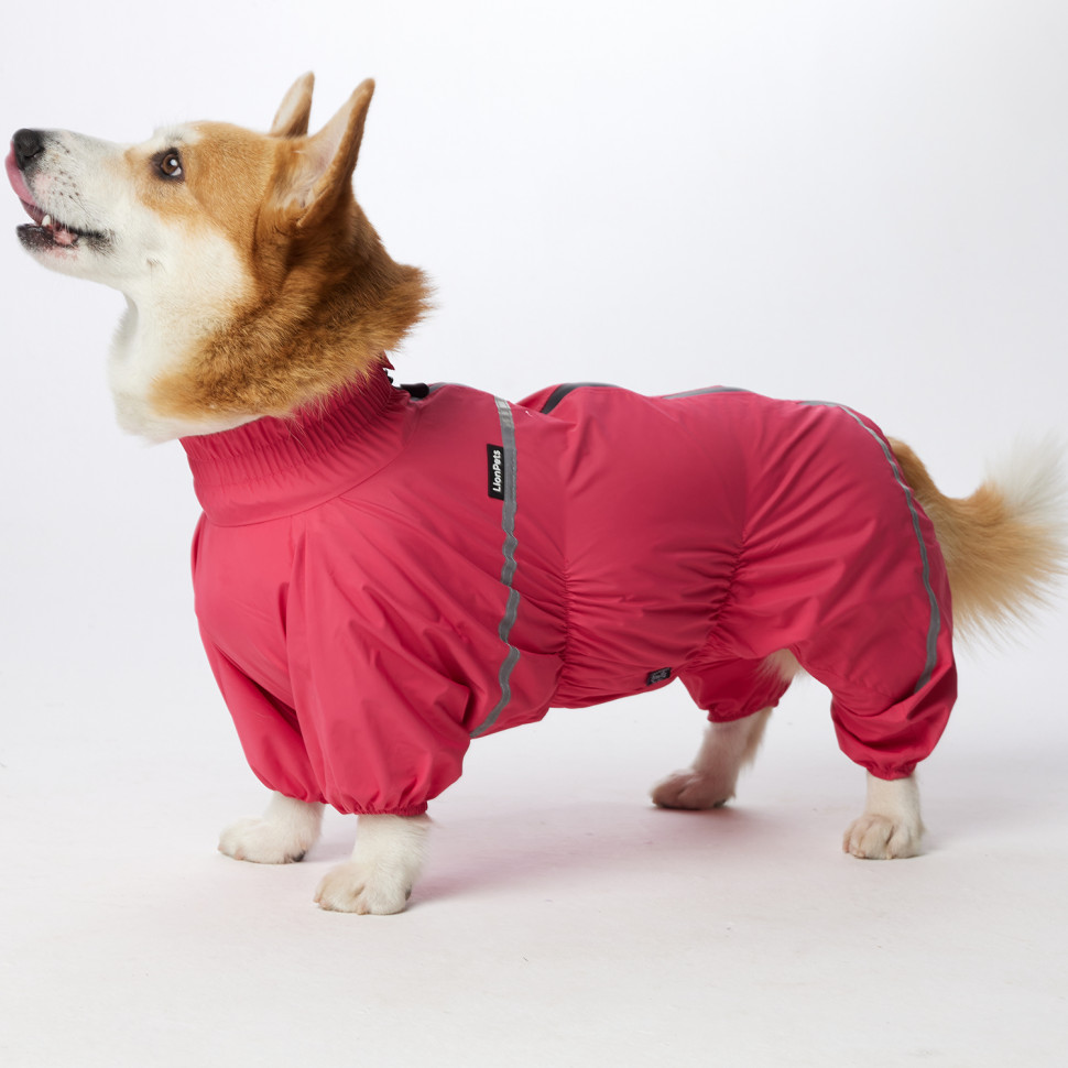 Дождевик LionPets Корги LPK-9125-58 на девочку Цвет: Розовый (девочка Размер 3 (спинка 53, обхват шеи 40-48, обхват груди 60-82))