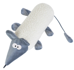 Моськи-Авоськи Игрушка для собак с бутылкой Крыса Санти, белая 47,5*8*8 см