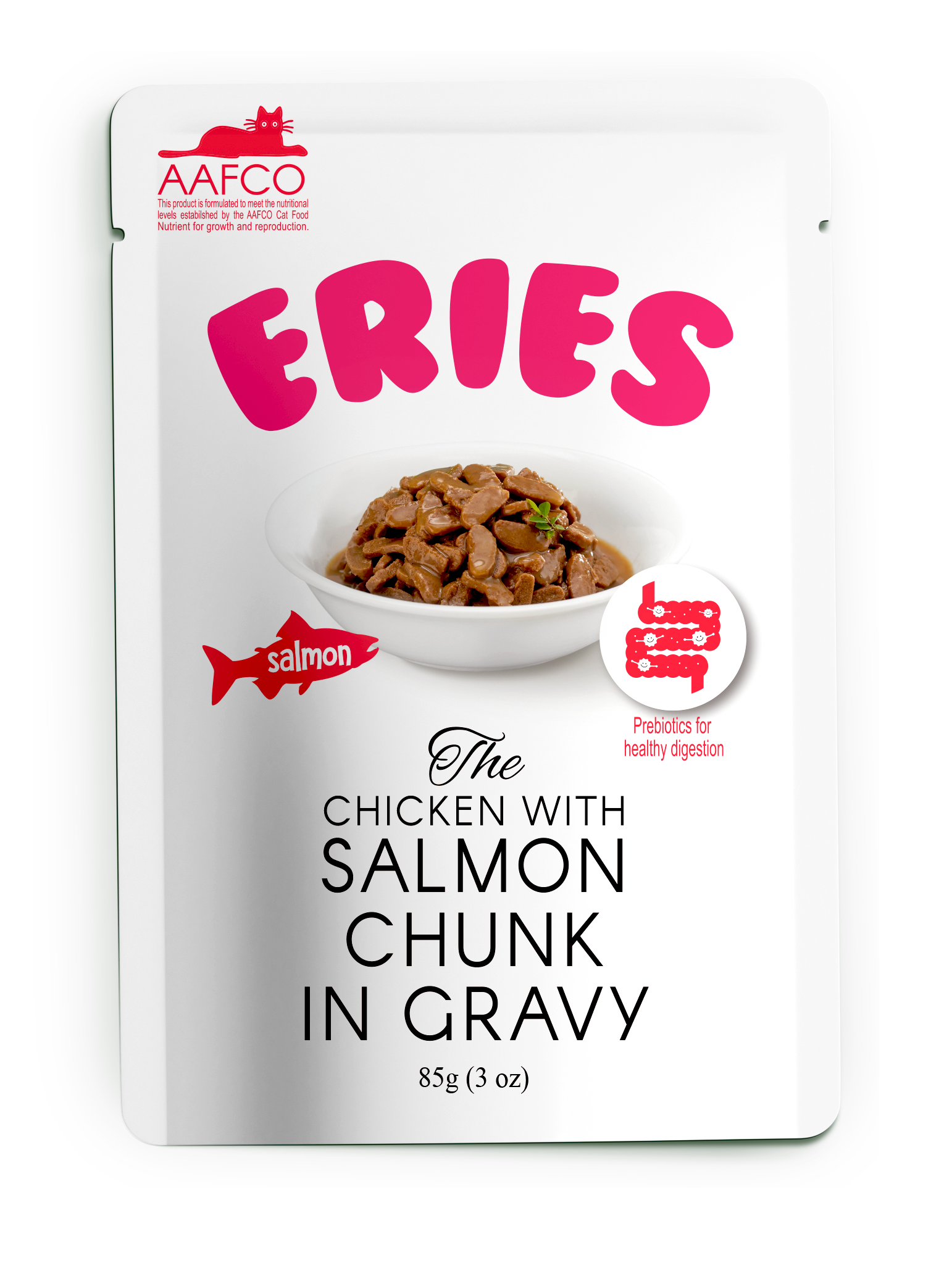 Петтрик Паучи Pettric ERIES - Лосось с курицей кусочки в соусе/Chicken with Salmon chunk in gravy, 85 гр