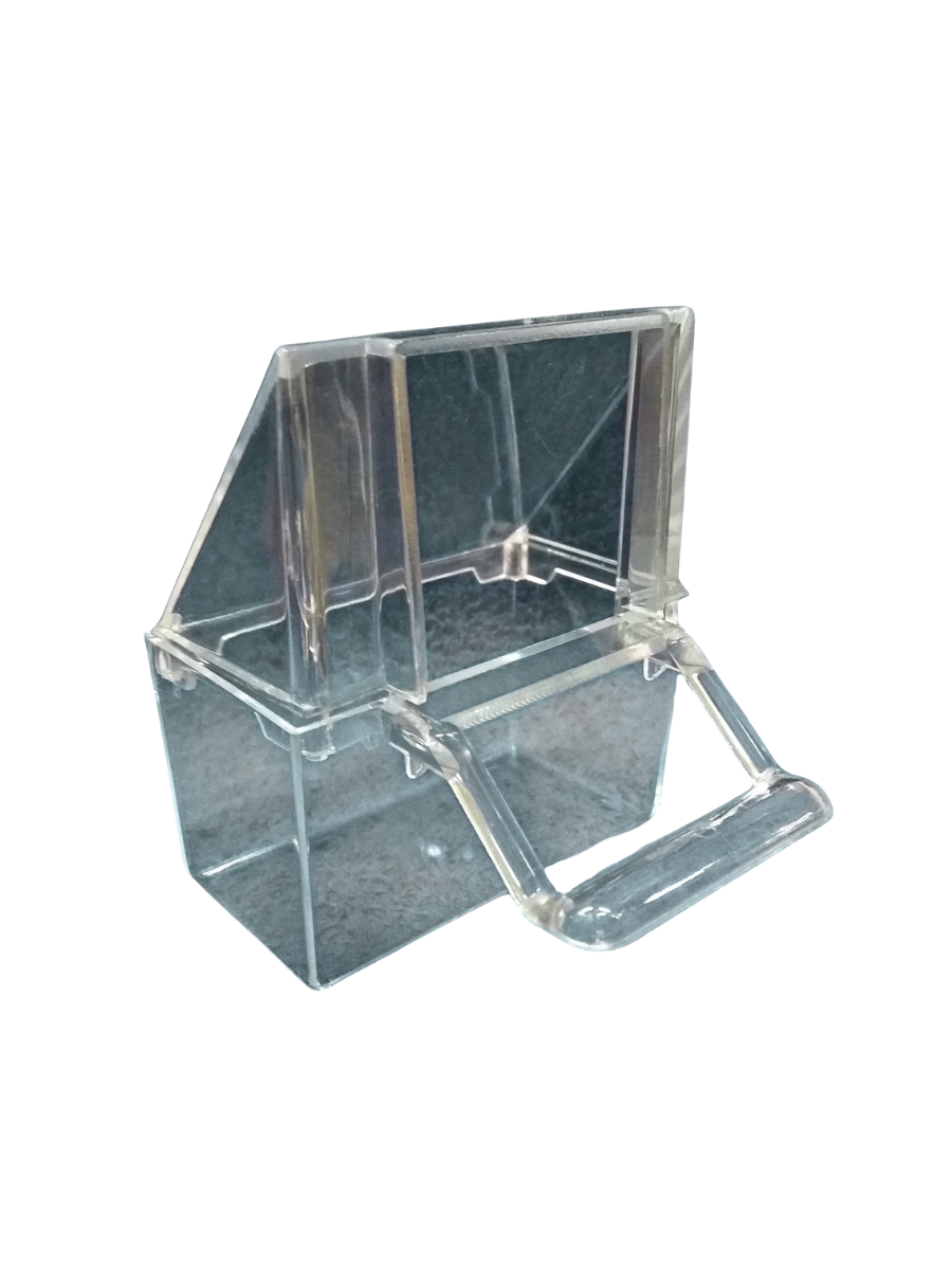 Кормушка №1 для птиц пластиковая, наружняя, прозрачная, 7см х 4см х 6см