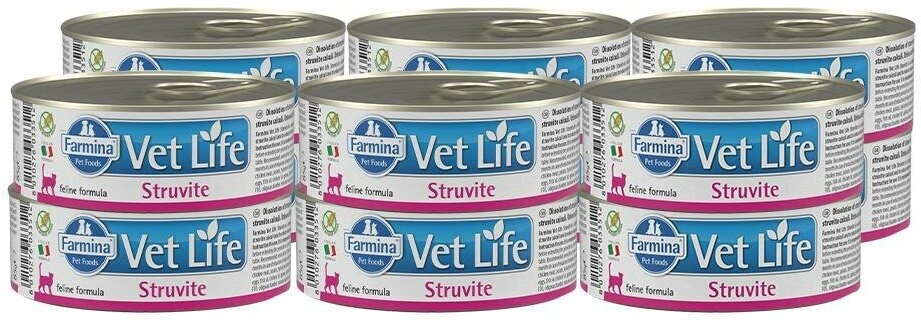 Влажный корм для кошек Farmina Vet life Struvite, при мочекаменной болезни, ветеринарная диета, лечебный, 12шт-85гр