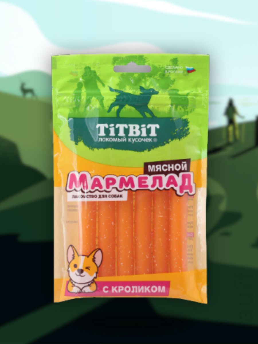 TiTBiT Лакомство Мармелад мясной с кроликом 120 гр 4690538026229