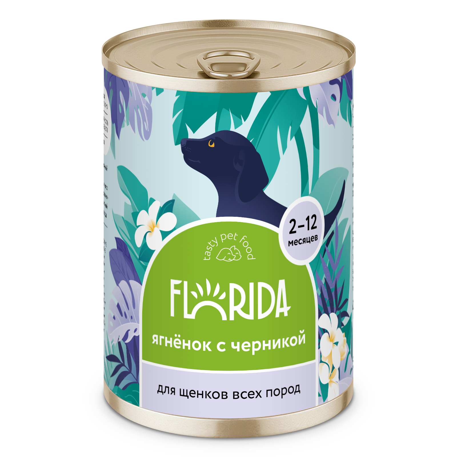 Florida Влажный корм для щенков с ягненком и черникой 400гр-1шт 4640201674035 4601062647019