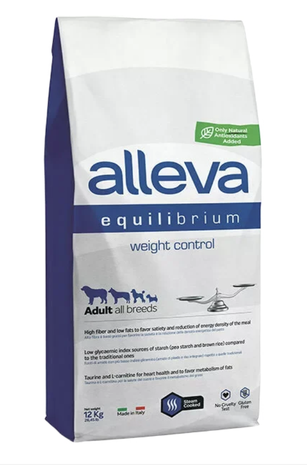 Alleva Корм для взрослых собак всех пород Аллева Эквилибриум для контроля веса 12 кг P6014 8002754003148