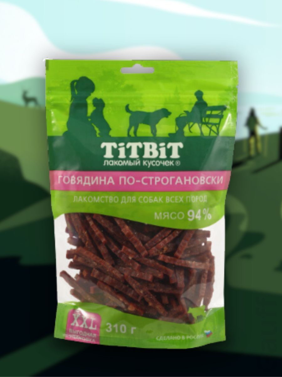 TiTBiT Лакомство Говядина построгановски для собак 310 гр 4690538025536