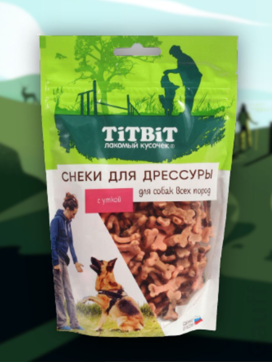 TiTBiT Лакомство Снеки для дрессуры собак с уткой 100 гр 4690538025703