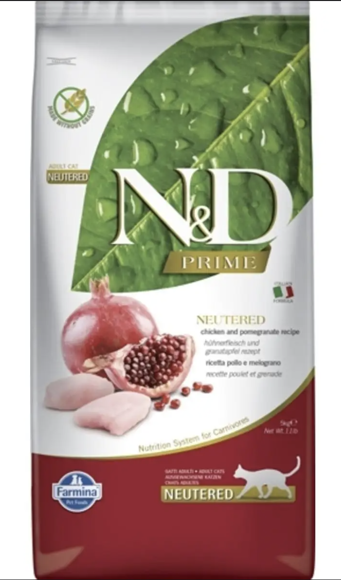 Farmina N&D Neutered корм для кошек с курицей и гранатом 5 кг