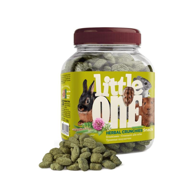 LITTLE ONE Литтл Ван лак-во для всех видов грызунов Травяные подушечки банка 100г.