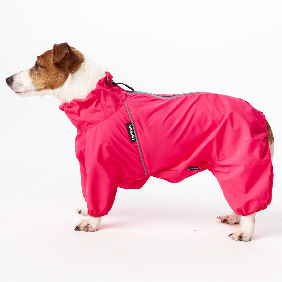Дождевик LionPets ДЖЕК РАССЕЛ LPK-9225-58 на девочку Цвет: Розовый (девочка (спинка 38 см, обхват шеи 31-42, обхват груди 50-56))