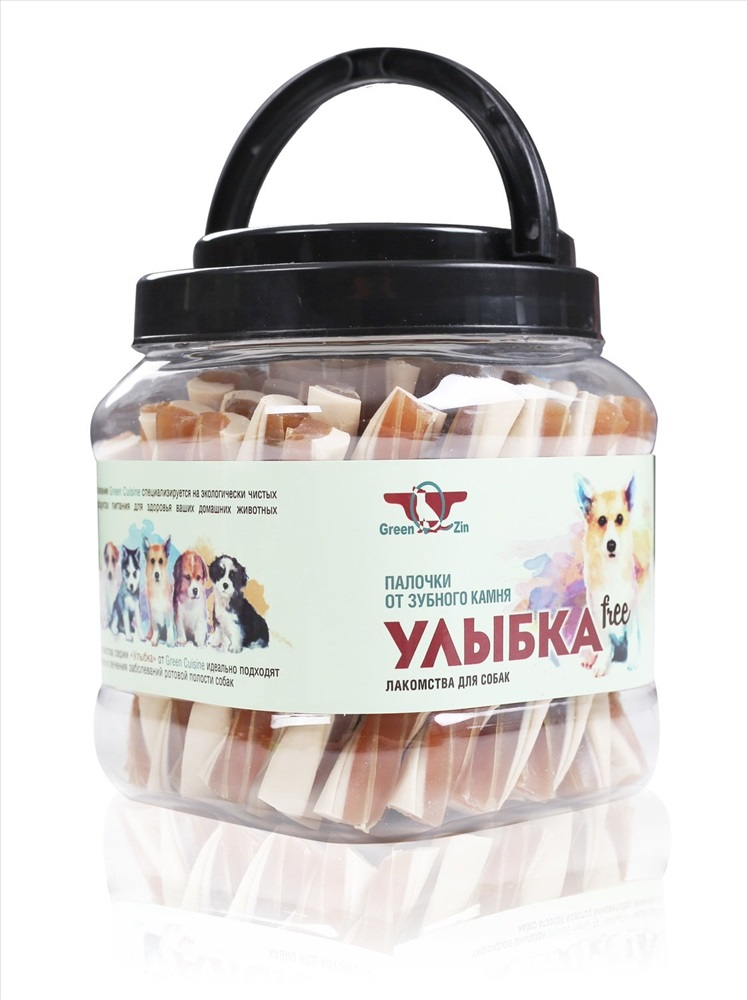 Лакомство Green Qzin "УЛЫБКА FREE" мягкие жевательные палочки от зубного камня 1 шт