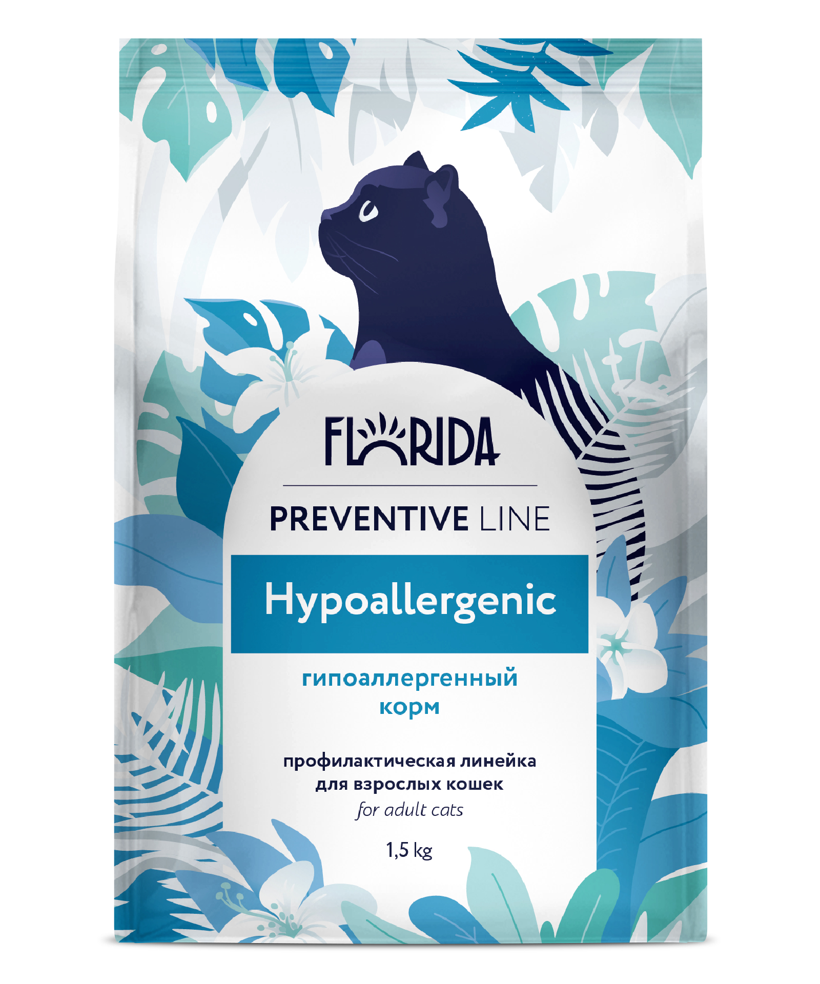 Florida Hypoallergenic (Флорида Гипоаллердженик) Сухой корм для кошек с аллергией 1,5 кг 4640201670754